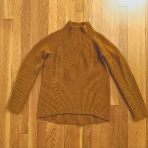 Yellow wool blend mock neck Madewell sweater xs